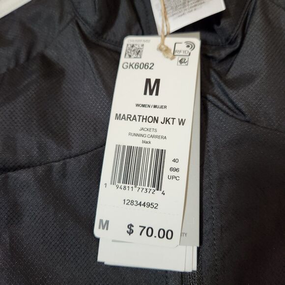 Adidas Marathon Jacket – Women’s Medium, Black, NWT, Water Repellent - Picture 7 of 8